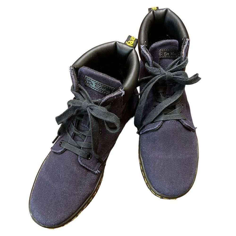 Dr. Martens Air Ware Blue Canvas Boots Size 8